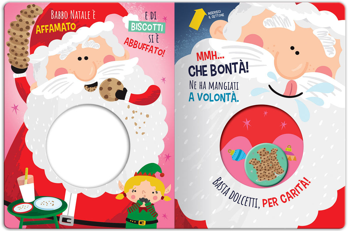 Che fame, Babbo Natale! Libro con gettoni