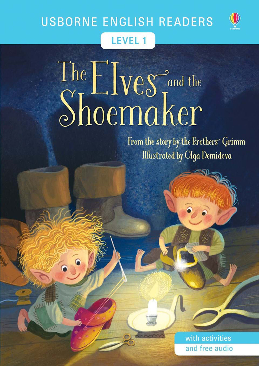 The elves and the shoemaker from the story by the brothers Grimm. Level 1