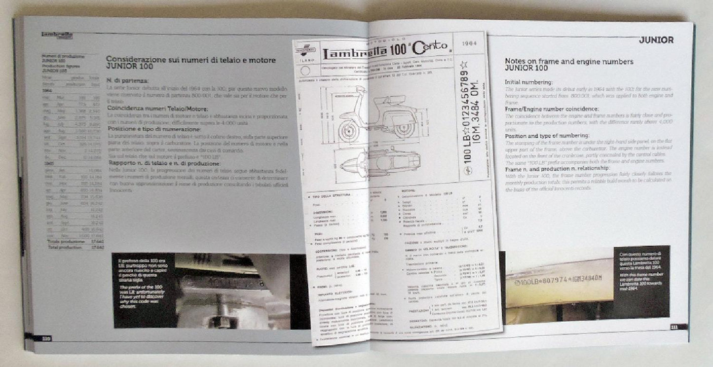 Lambretta Junior 50, 100, 125 .  Storia Modelli e documenti/History, models and documents (Ediz. bilingue italiano/inglese )