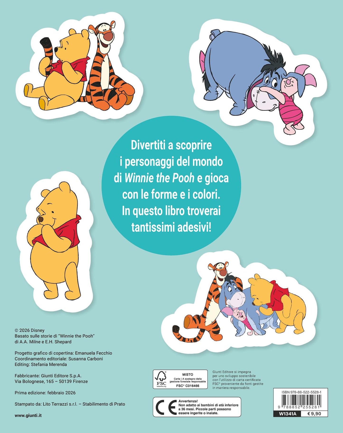 Winnie the Pooh Super Staccattacca. Gioca, attacca, impara - Con più di 200 adesivi