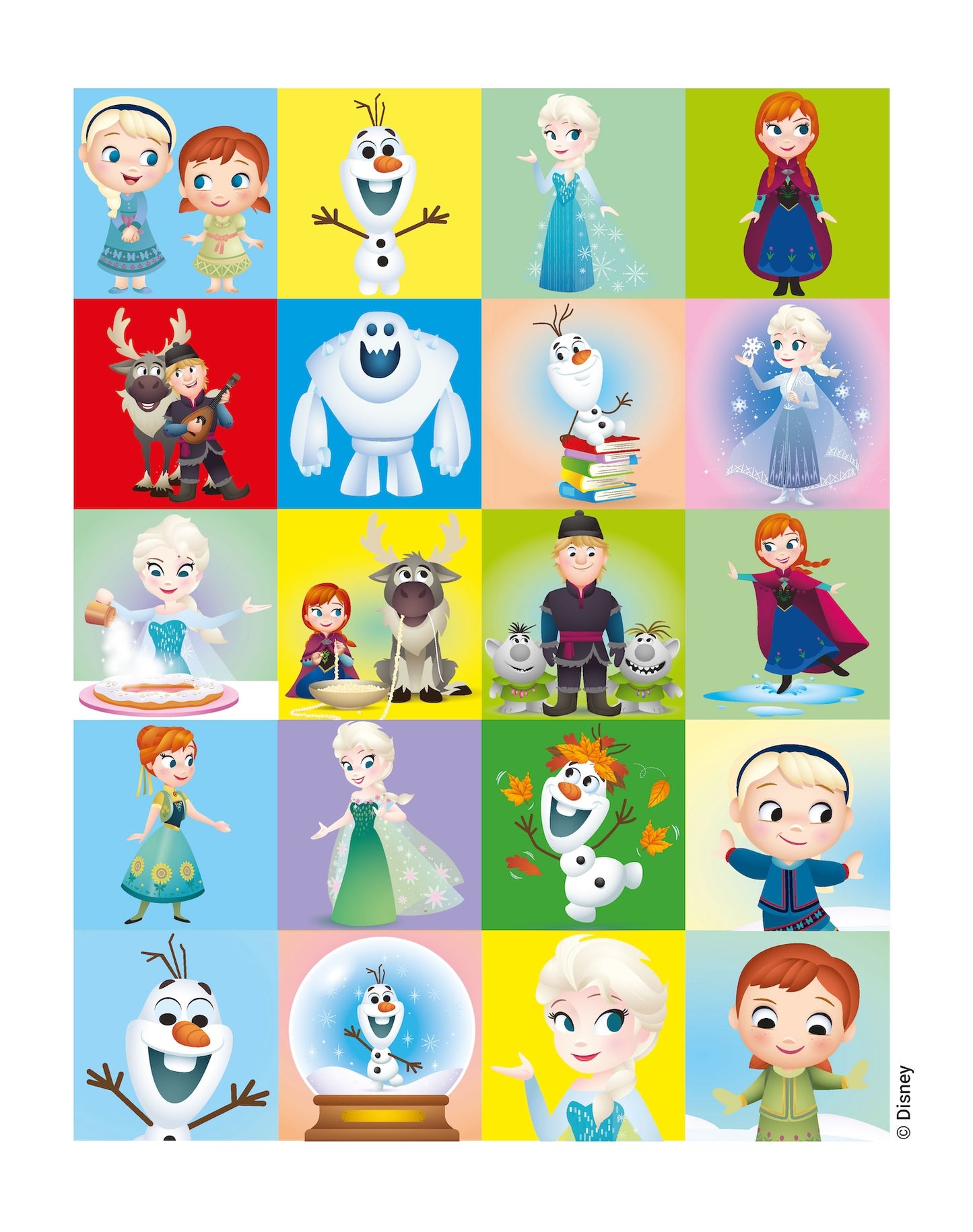 Frozen Mini Staccattacca e colora Cute Stickers. Più di 60 adesivi