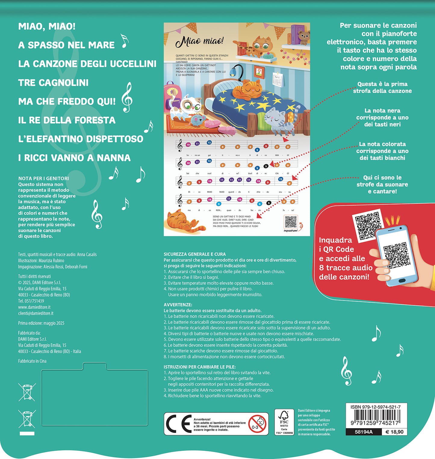 Il libro pianoforte dei Cuccioli. Con 8 canzoncine facili facili da leggere, cantare e suonare!