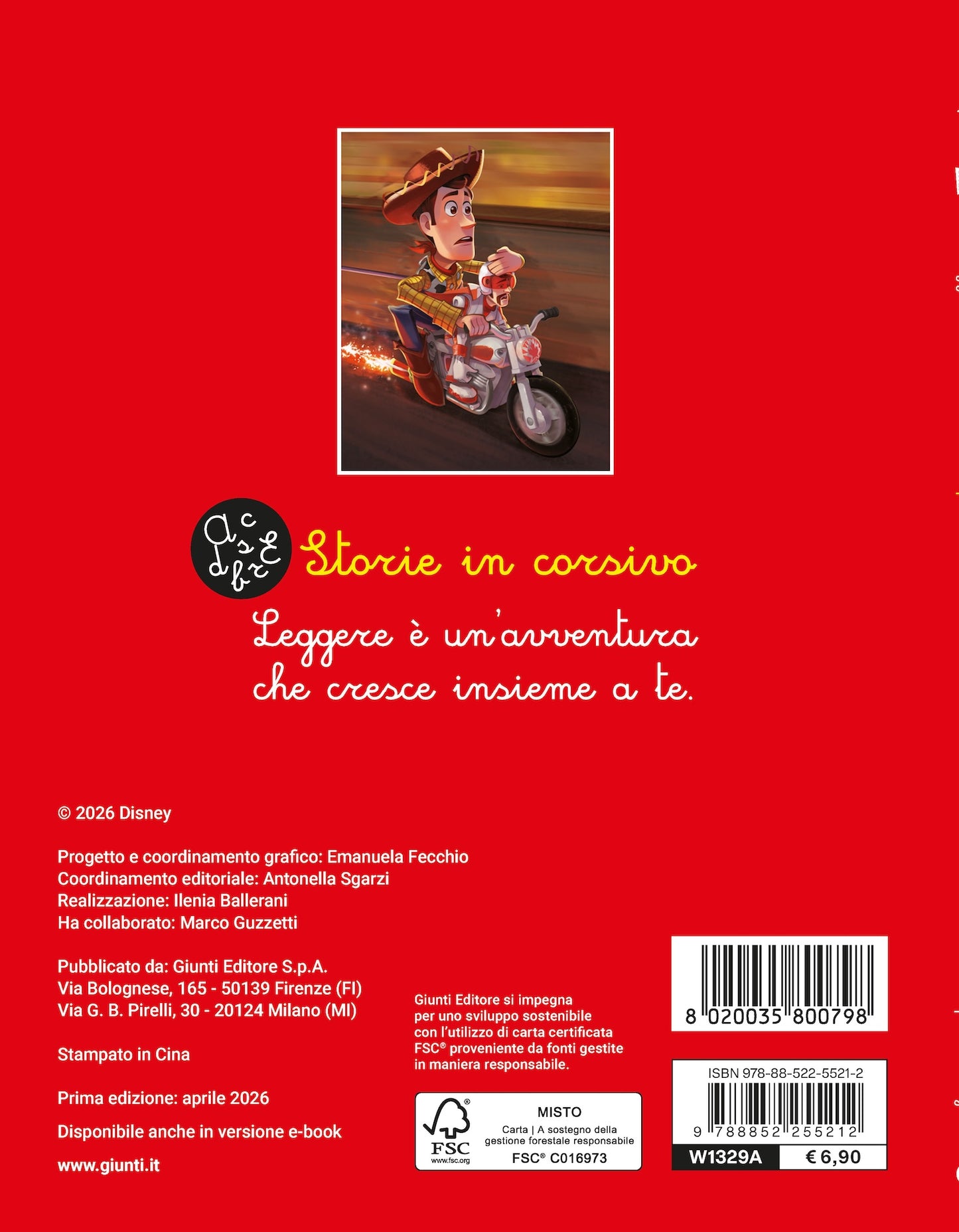 Toy Story Leggo in corsivo Niente paura!. Per primi lettori