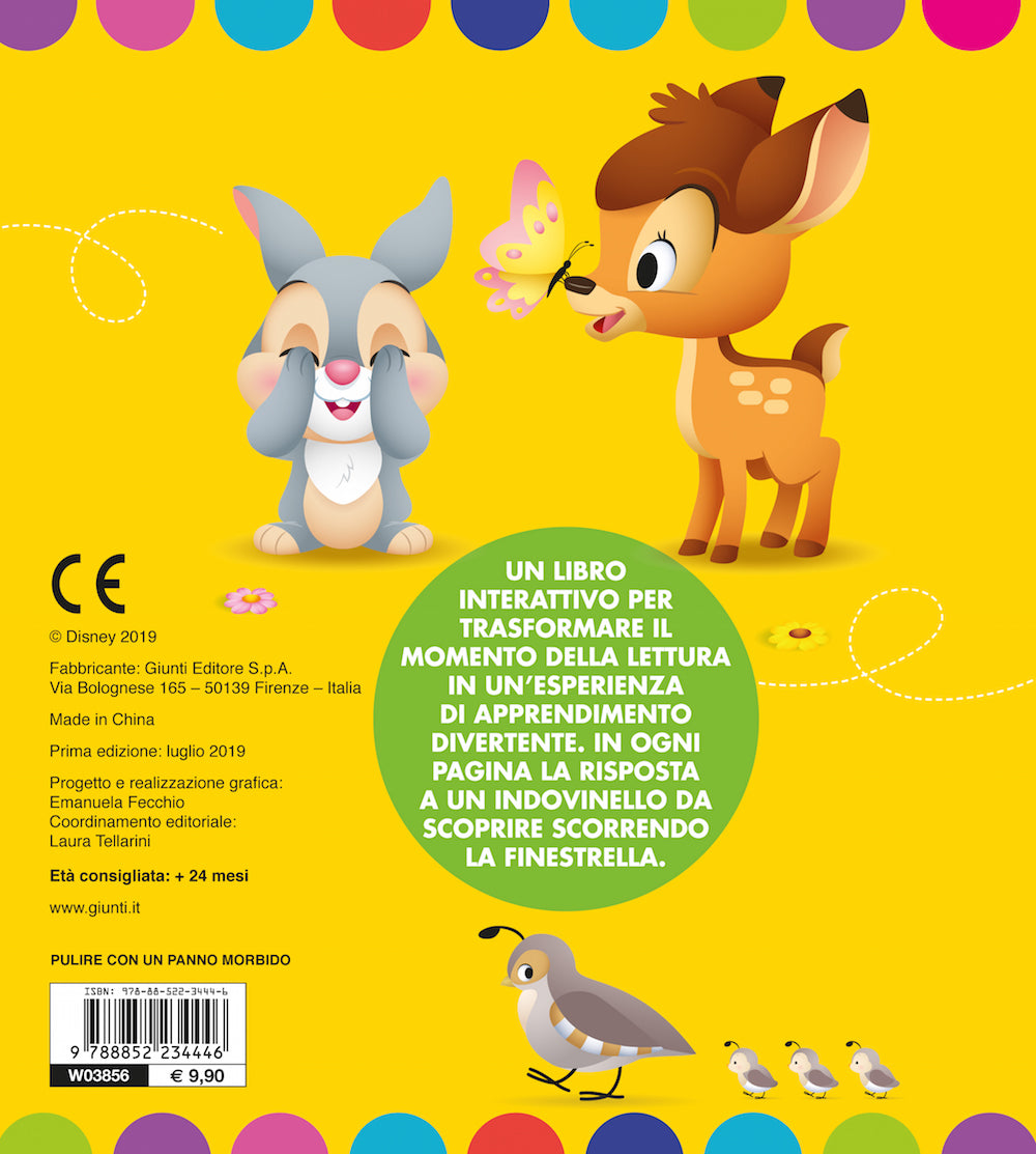 Disney Baby - Chi c'è nel bosco? Scorri e Scopri. con finestrelle scorrevoli