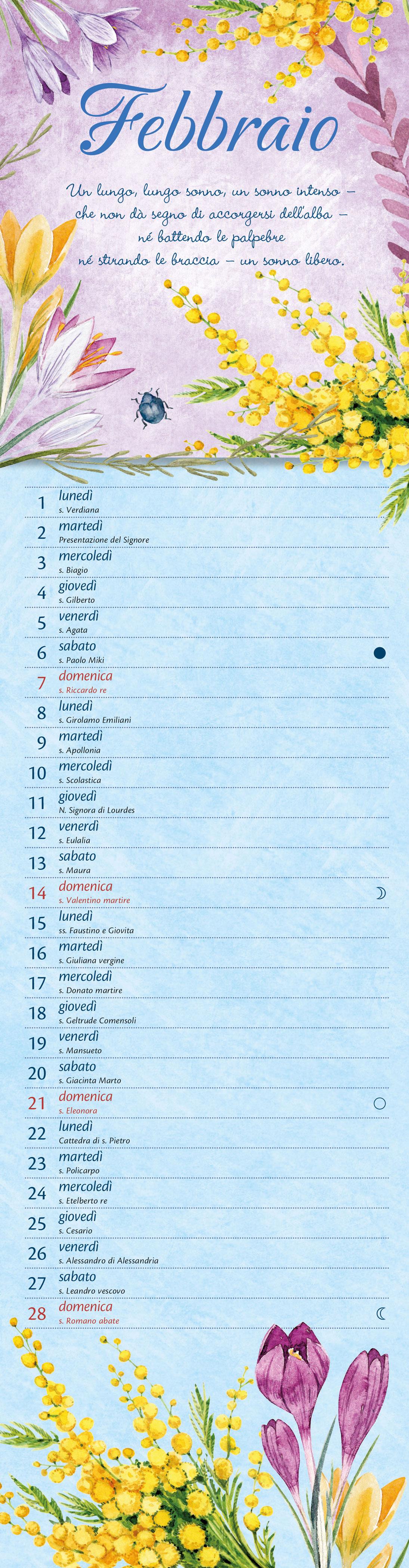 Calendario Emily Stretto 2027 da parete (12,5 x 48 cm)