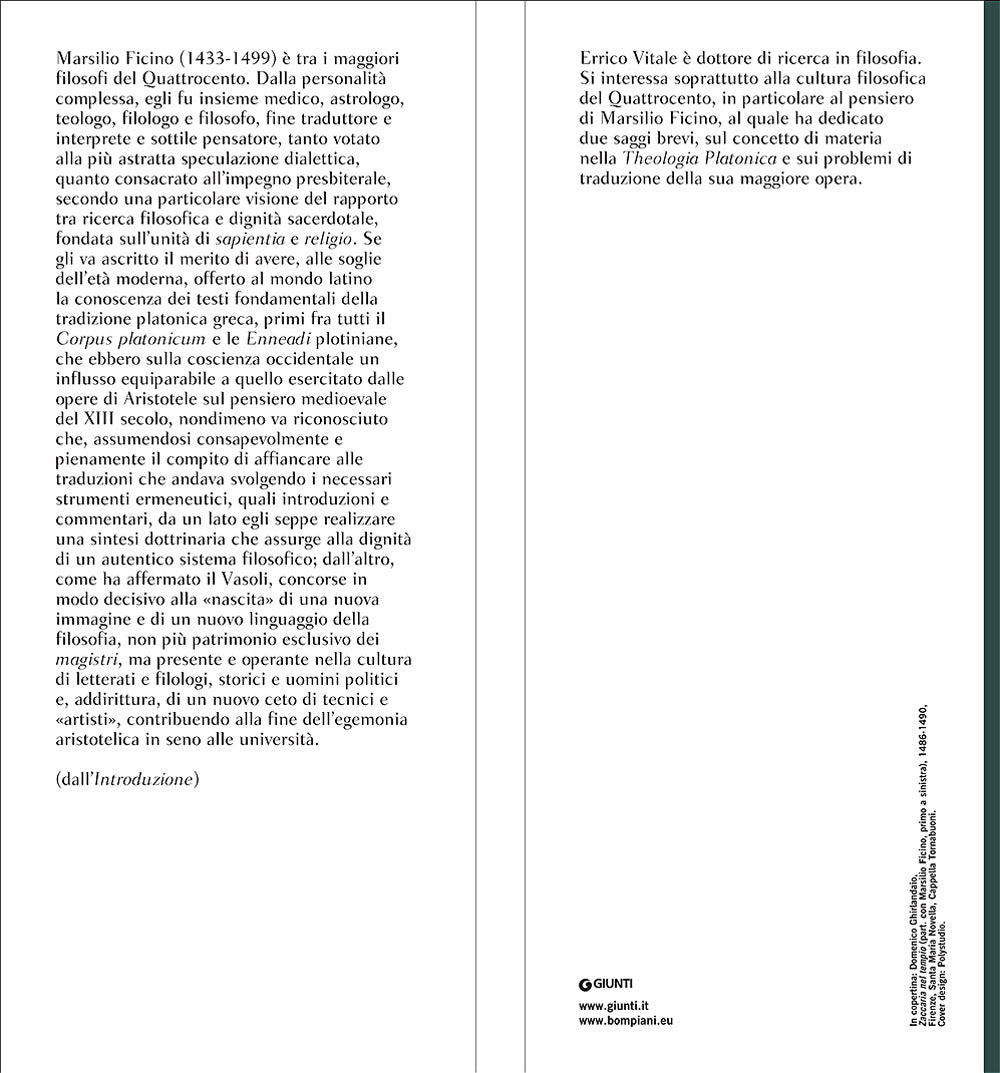 Teologia platonica. Testo latino a fronte