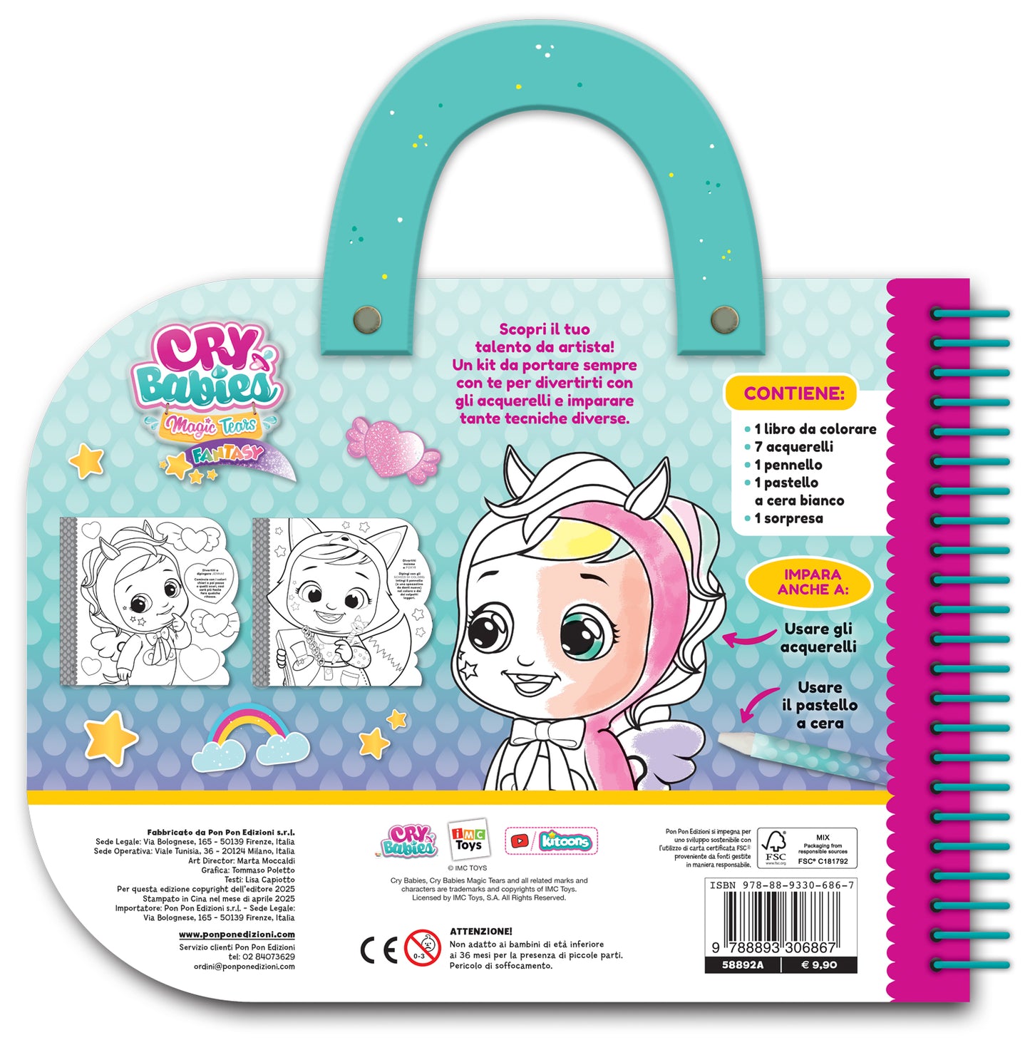 Cry Babies Fantasy. I colorelli. Valigetta con acquerelli
