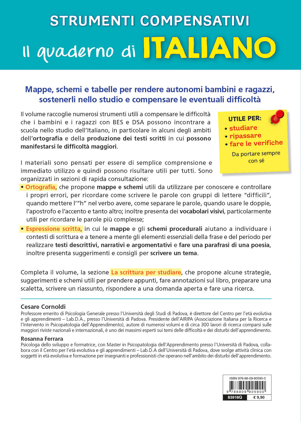 Strumenti compensativi - Il quaderno di Italiano. Ortografia, espressione scritta e strategie di studio