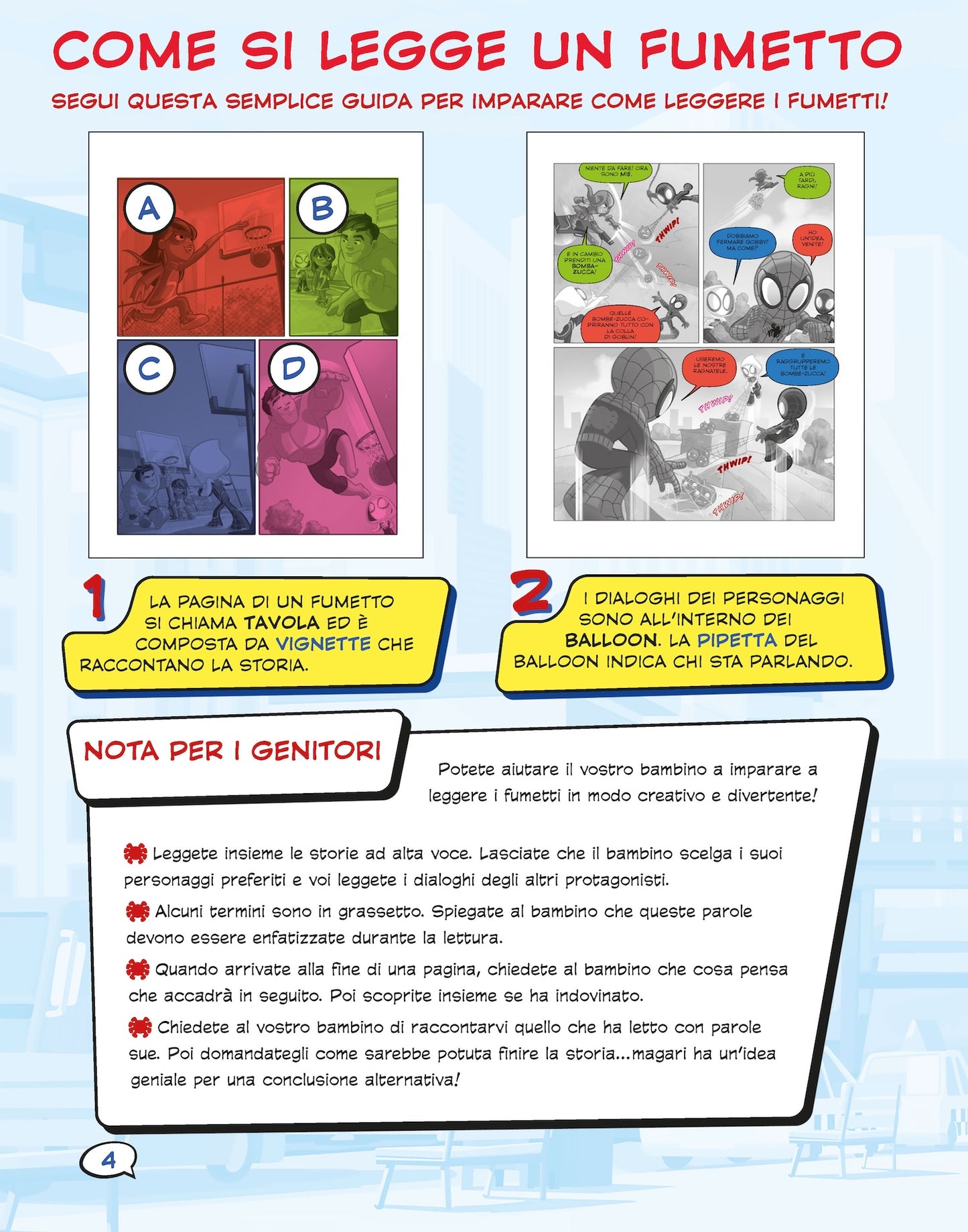 Spidey Prime letture a fumetti!. Impara a leggere con le storie a fumetti!