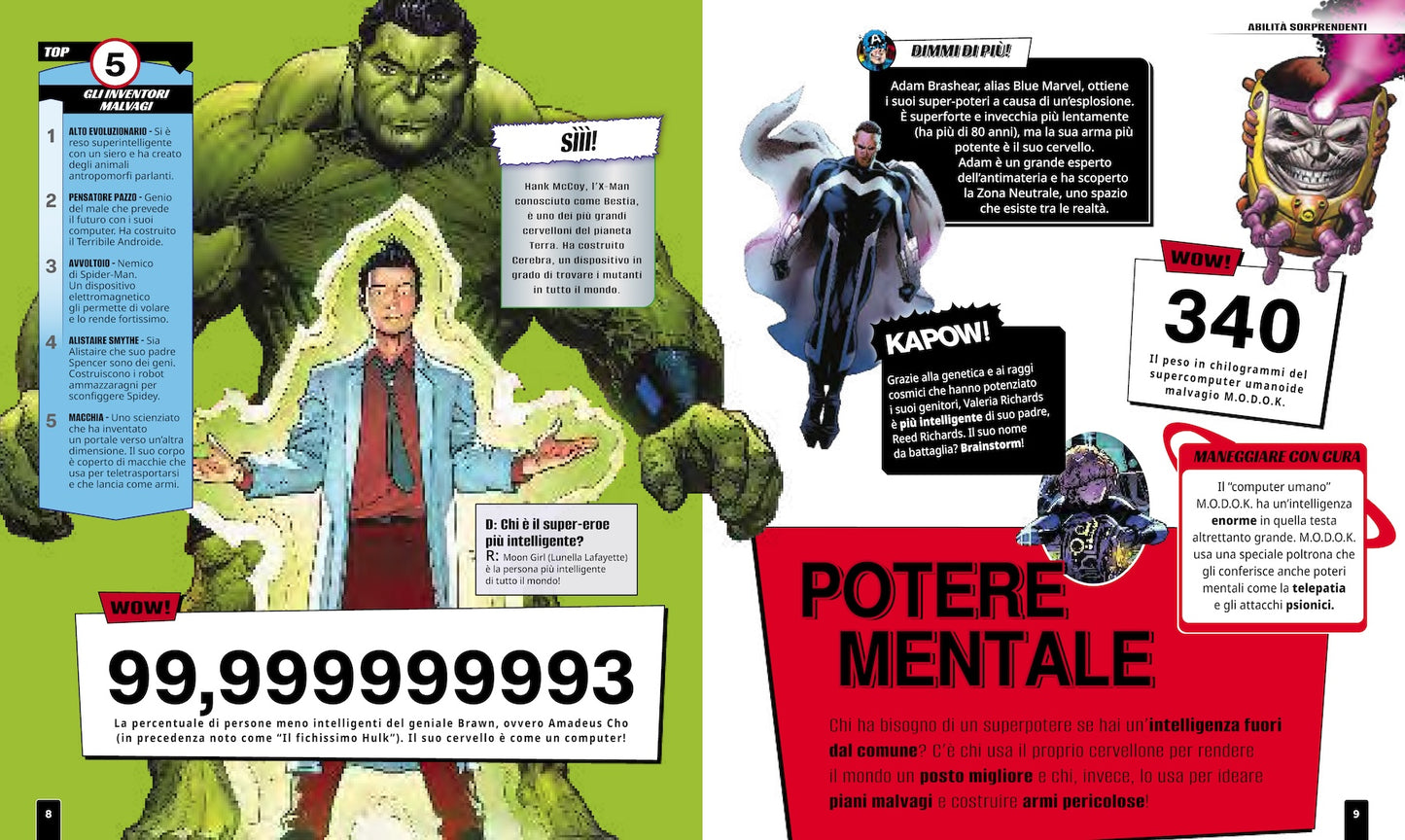 Marvel Record incredibili. Superpoteri e numeri sorprendenti