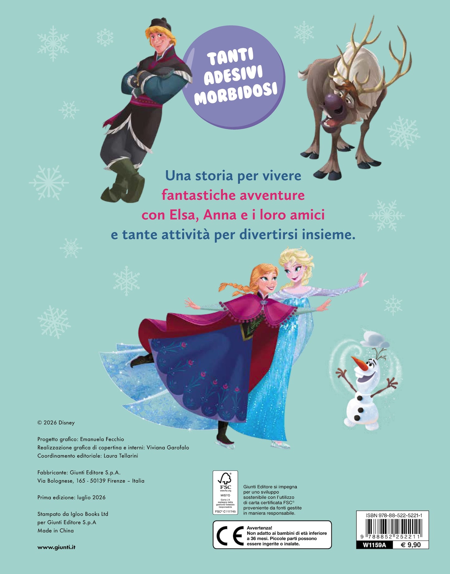 Disney Frozen Bubble Stickers con tanti adesivi morbidosi
