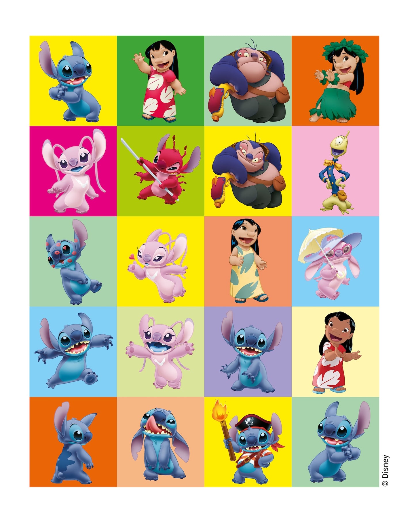 Stitch Mini Staccattacca e colora. Più di 60 adesivi