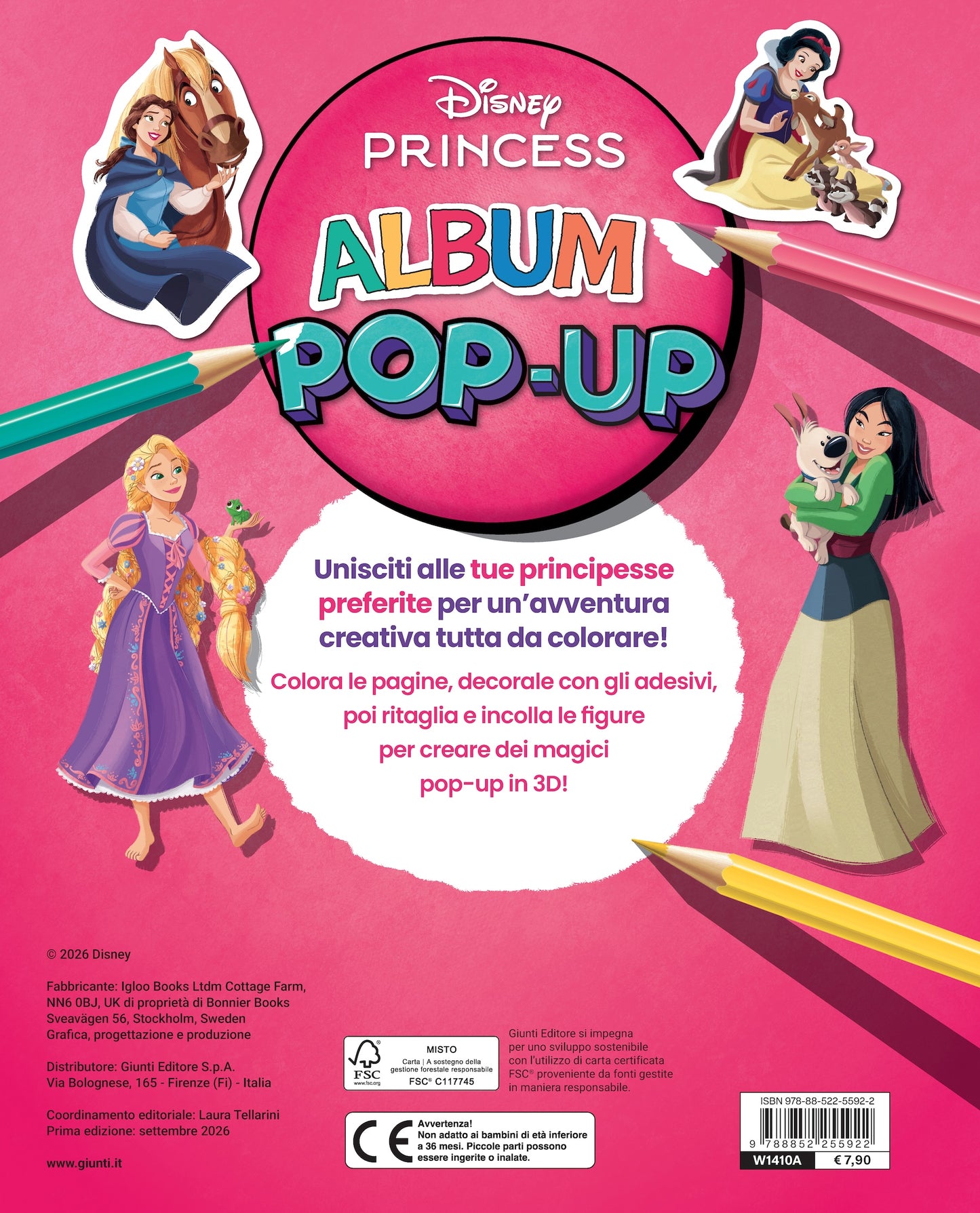 Disney Princess Album Pop-up. Con più di 80 adesivi. Costruisci e colora i tuoi pop-up
