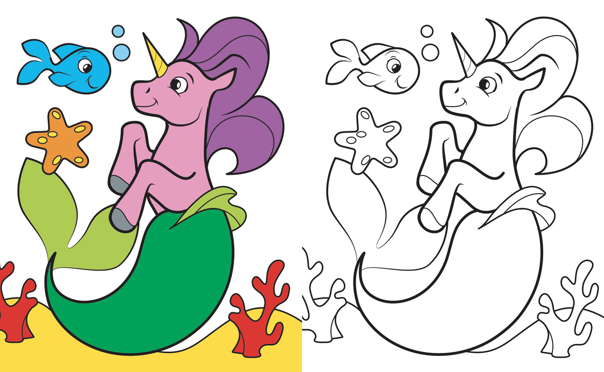 Gli unicorni. Tanti simpatici unicorni tutti da colorare