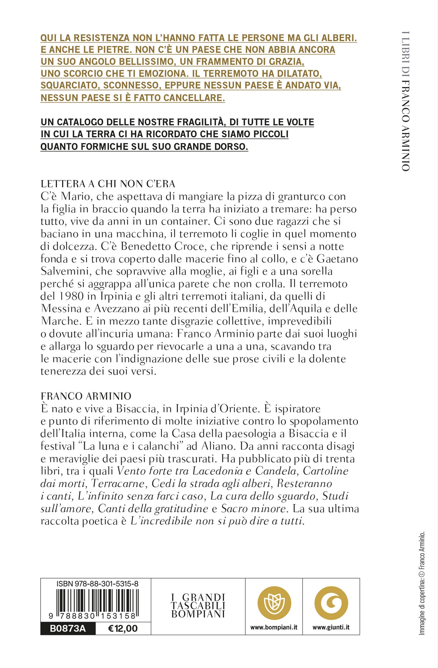 Lettera a chi non c'era. parole dalle terre mosse