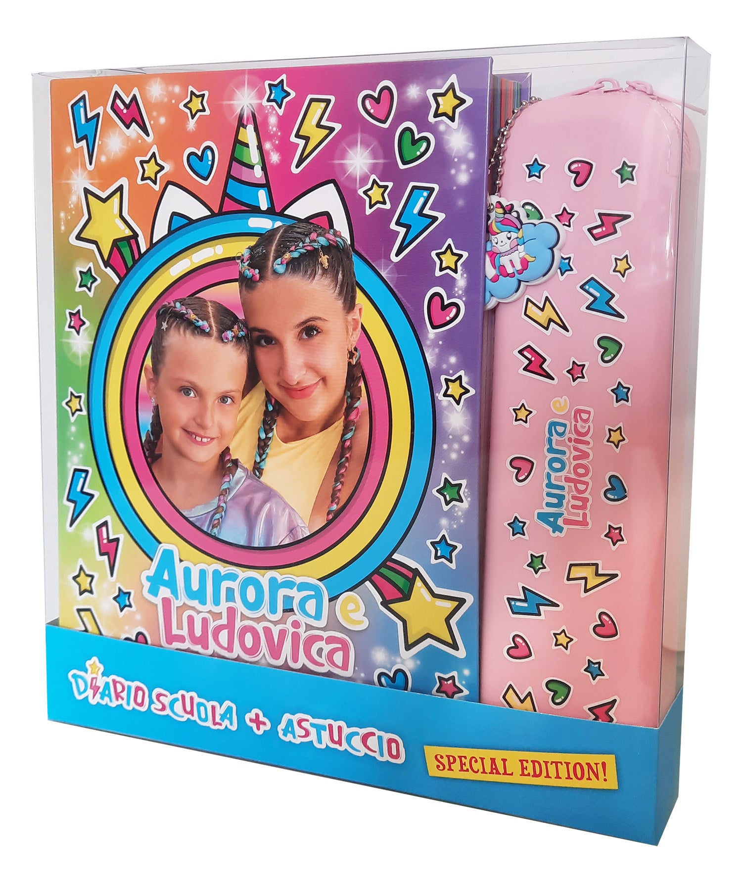 Aurora e Ludovica. Set Scuola. Diario + Astuccio