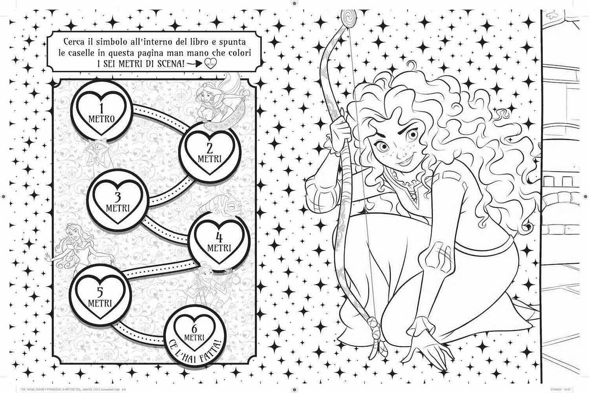 Colora senza fine Principesse Disney. 6 metri da colorare