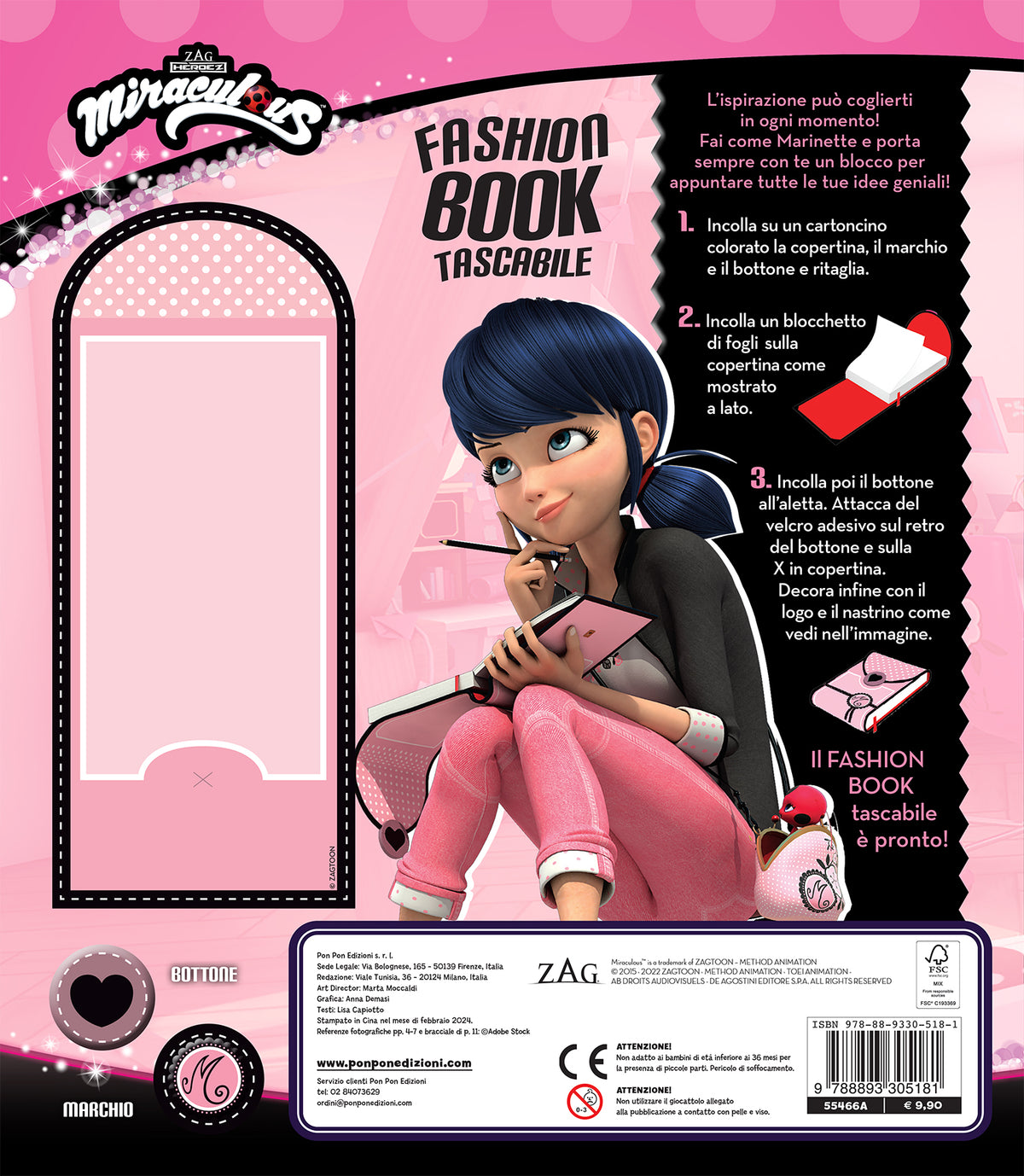 Miraculous. Fashion Book. Con 3 colle glitter