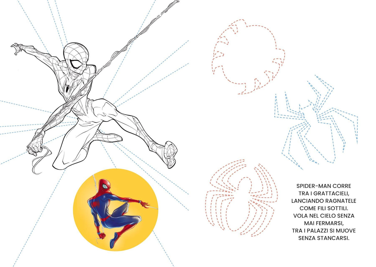 Spider-man Disegna e colora. Supereroi