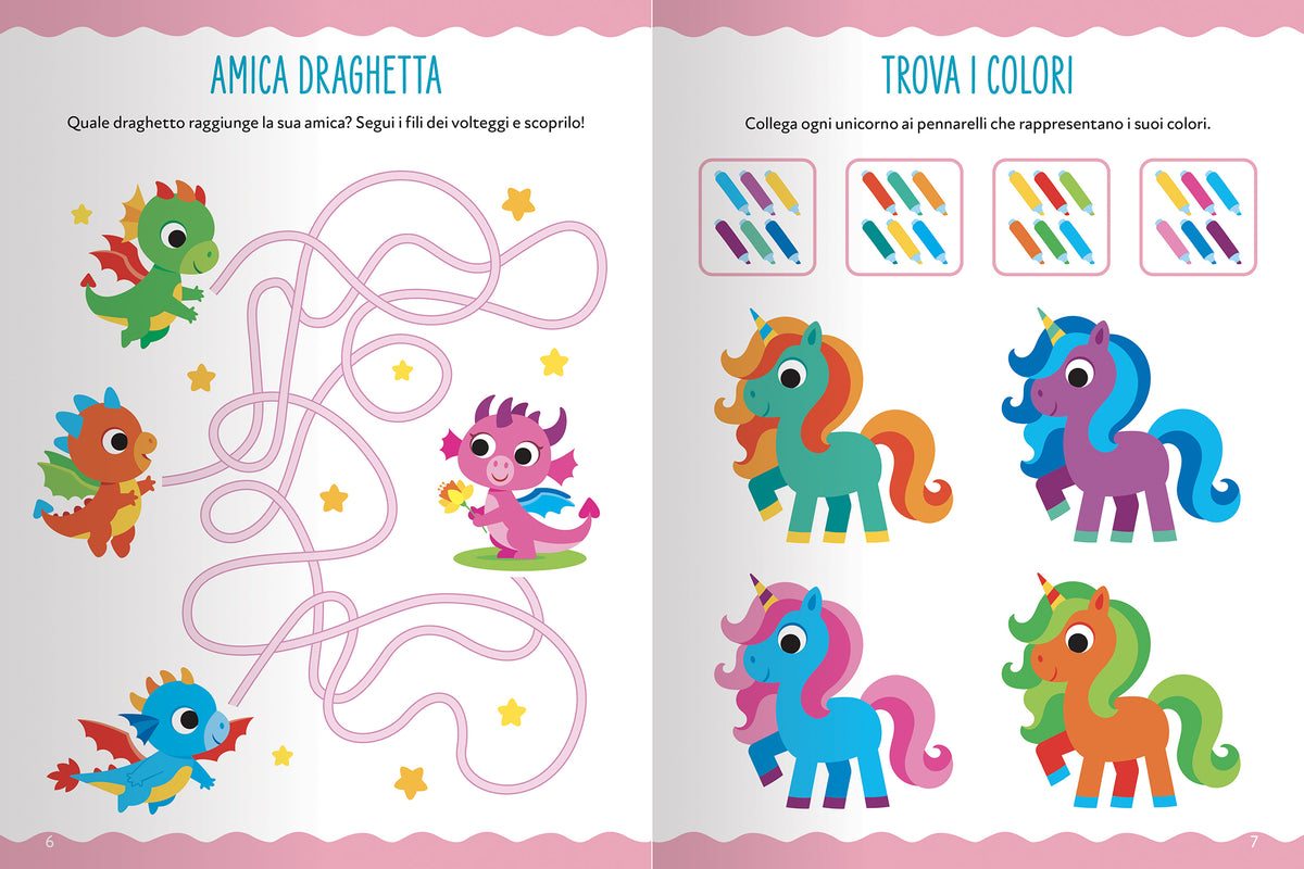 Mondi Magici. Giochi, percorsi, labirinti, coloring