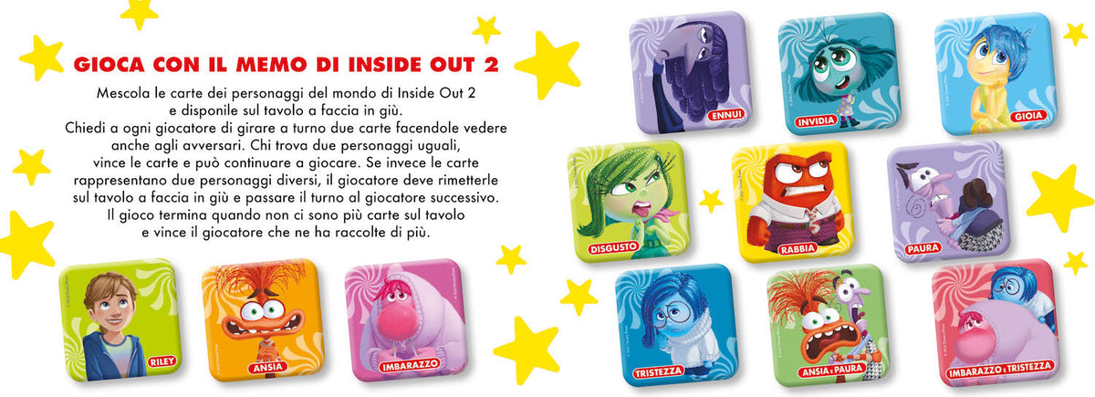 Memo Book delle emozioni Inside Out 2. Un libro e 24 carte per giocare