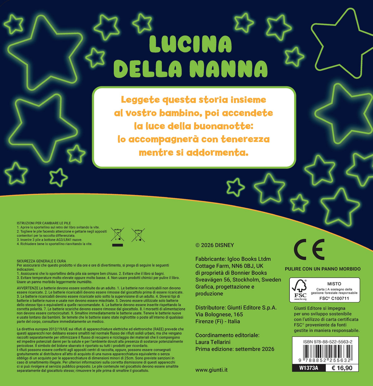 Re Leone Lucina della nanna. Luce on/off con timer di 10 minuti