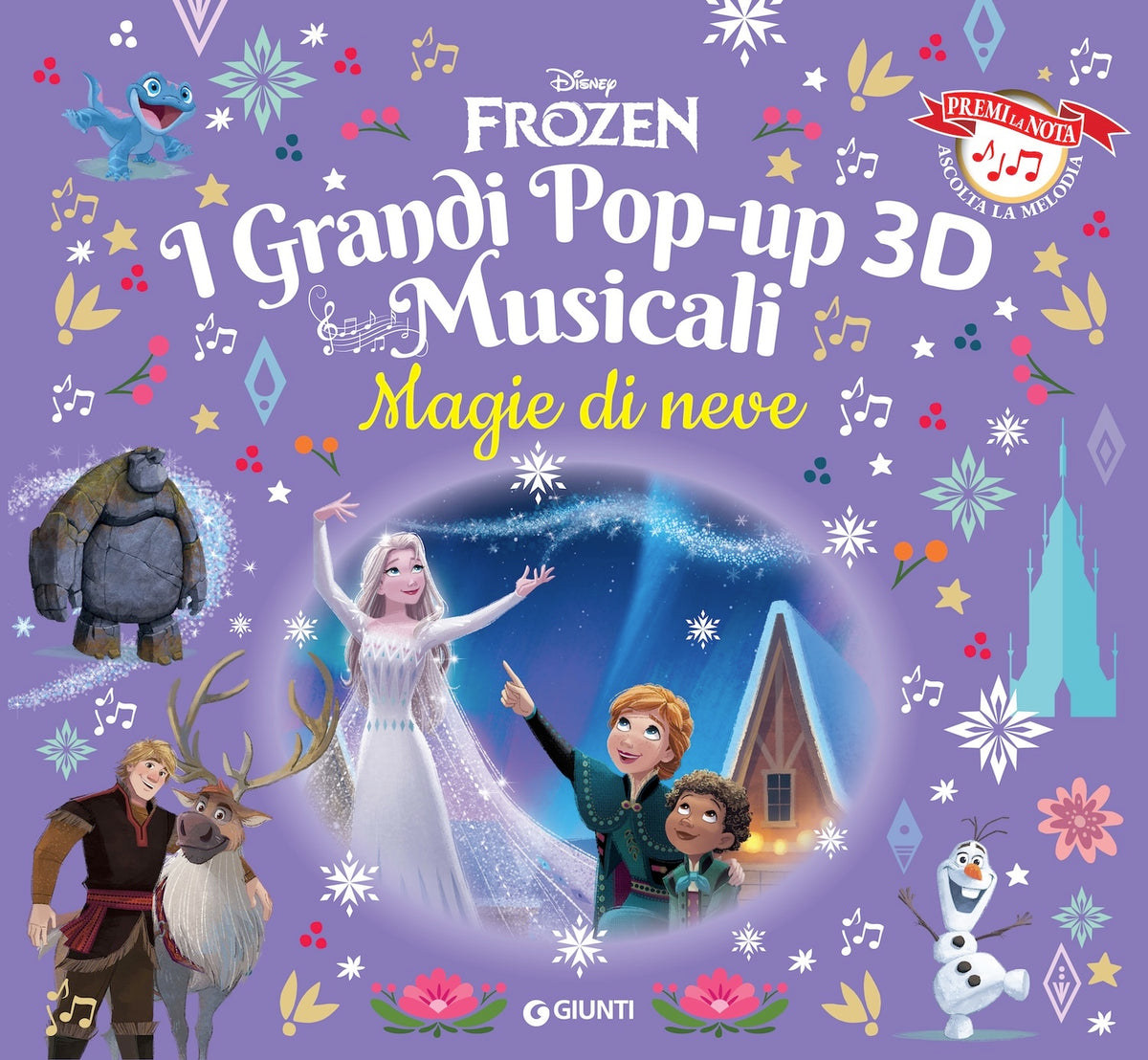 Frozen Magie di neve. I Grandi Pop-up 3d musicali. Premi la nota. Ascolta la melodia