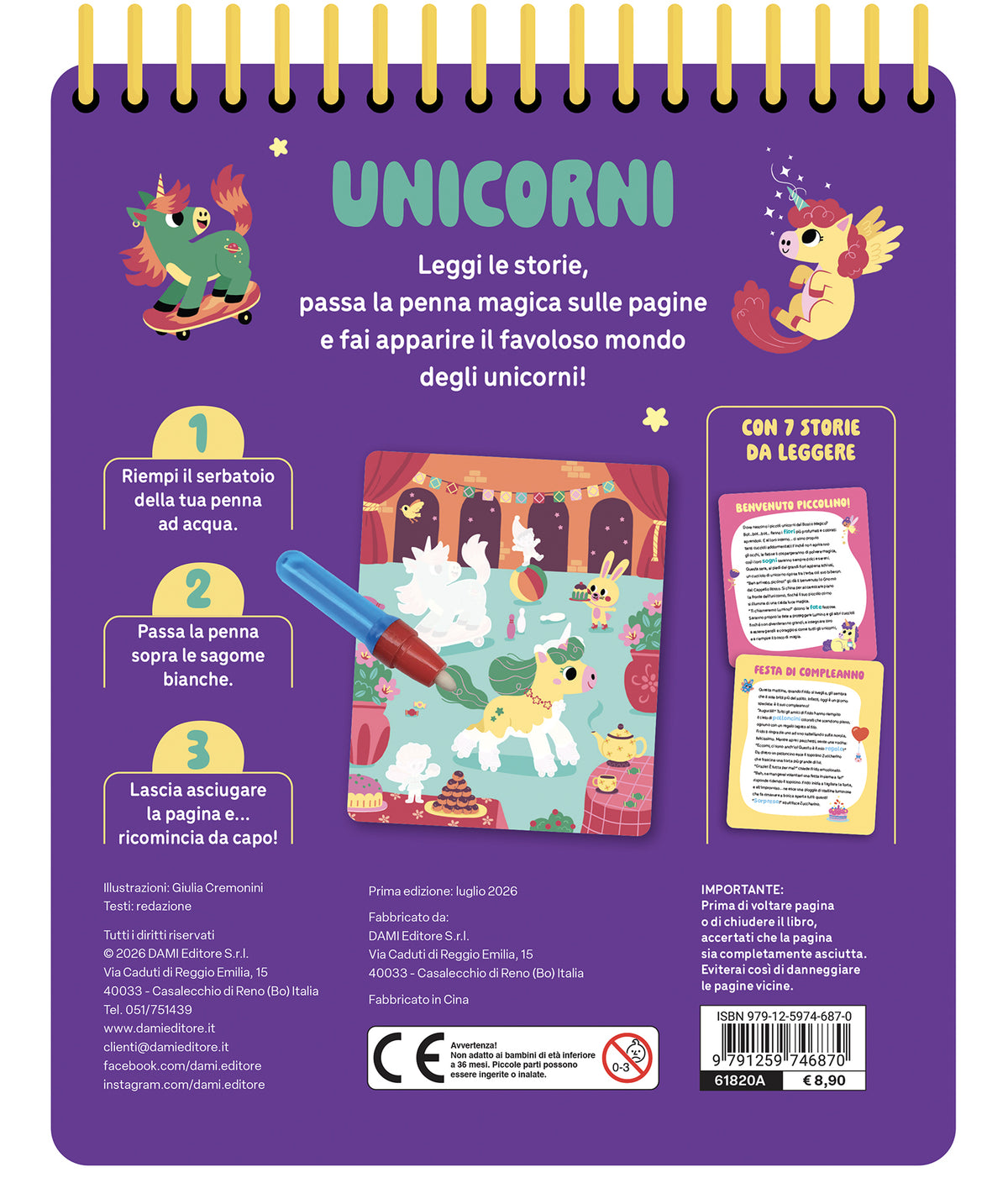 Unicorni. Penna magica ad acqua