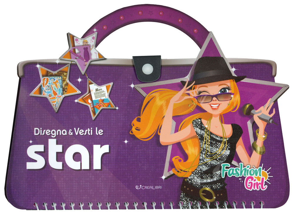Disegna e vesti le star. Fashion girl. Con adesivi. Ediz. a colori. Ediz. a spirale.