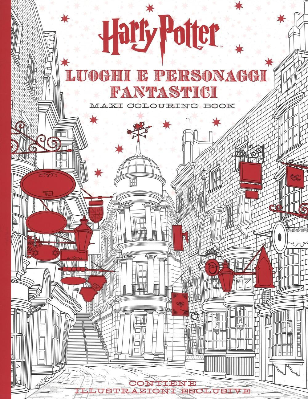 Harry Potter. Luoghi e personaggi fantastici. Maxi colouring book. Ediz. illustrata
